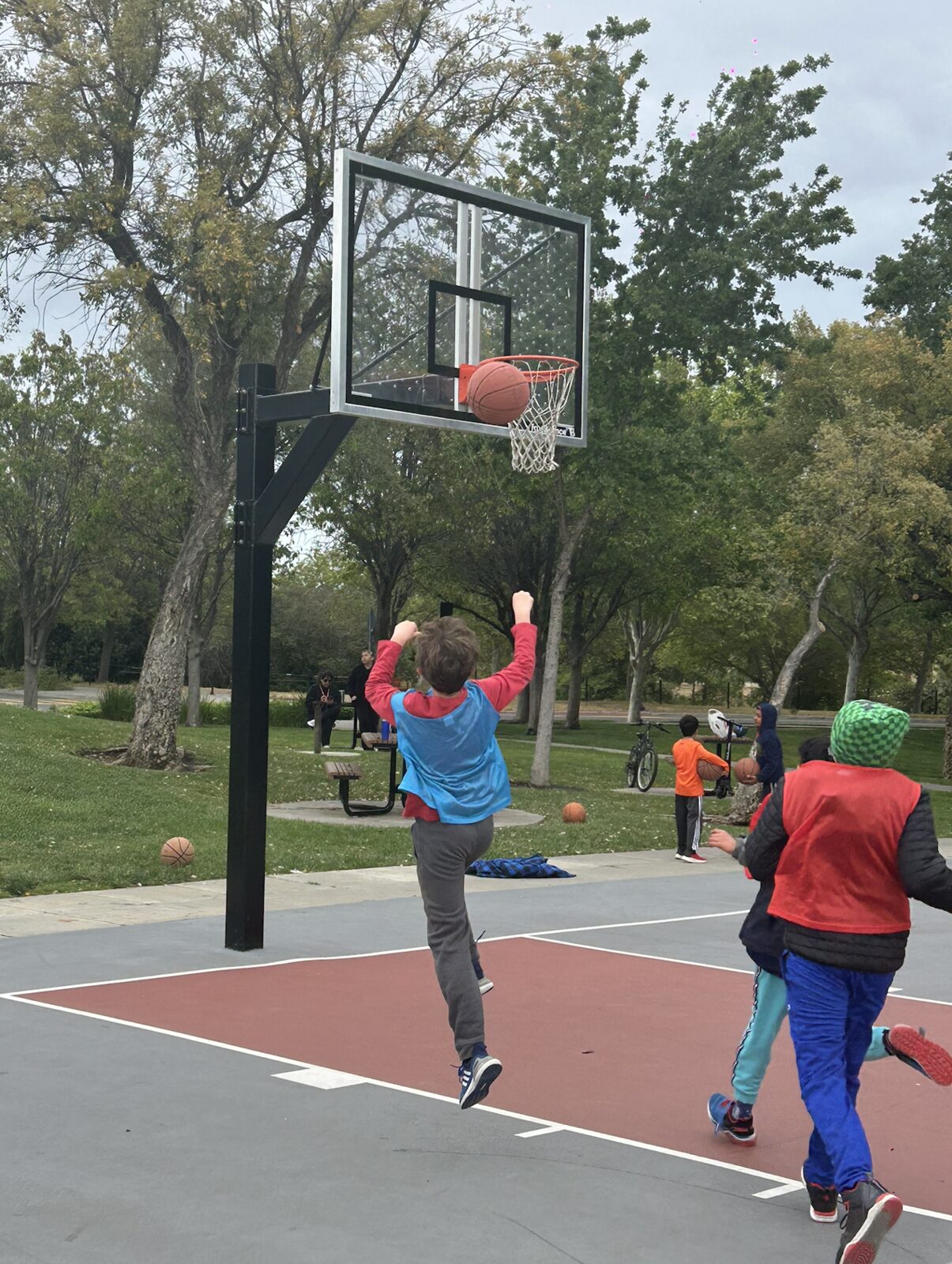 Player celebrating after a made basket
